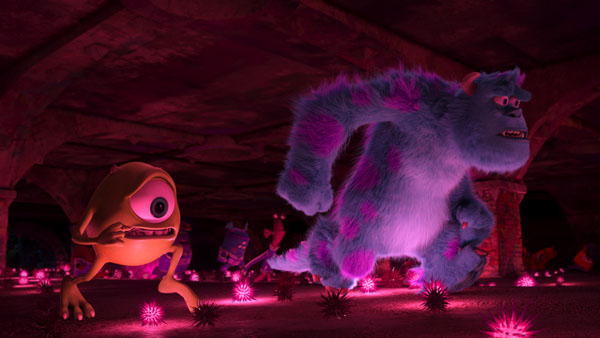 Monsters University Mike and Sully race in the scare games