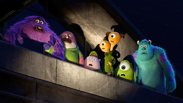 Monsters University Oozma Kappa get caught breaking into Monsters Inc